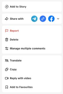 Select multiple comments 