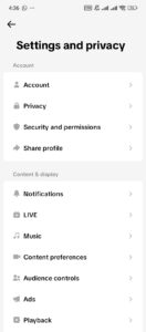 Profile views settings