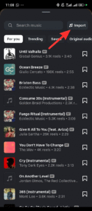Import TikTok Audio Into Instagram