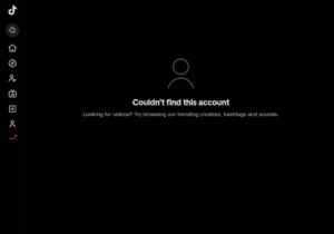 Account not found tiktok