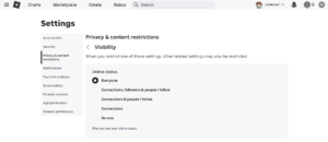 change online status roblox