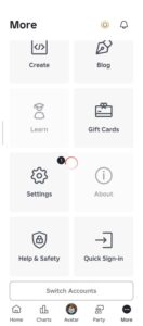 How to Appear Offline on Roblox settings menu