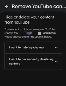 Permanently delete youtube channel