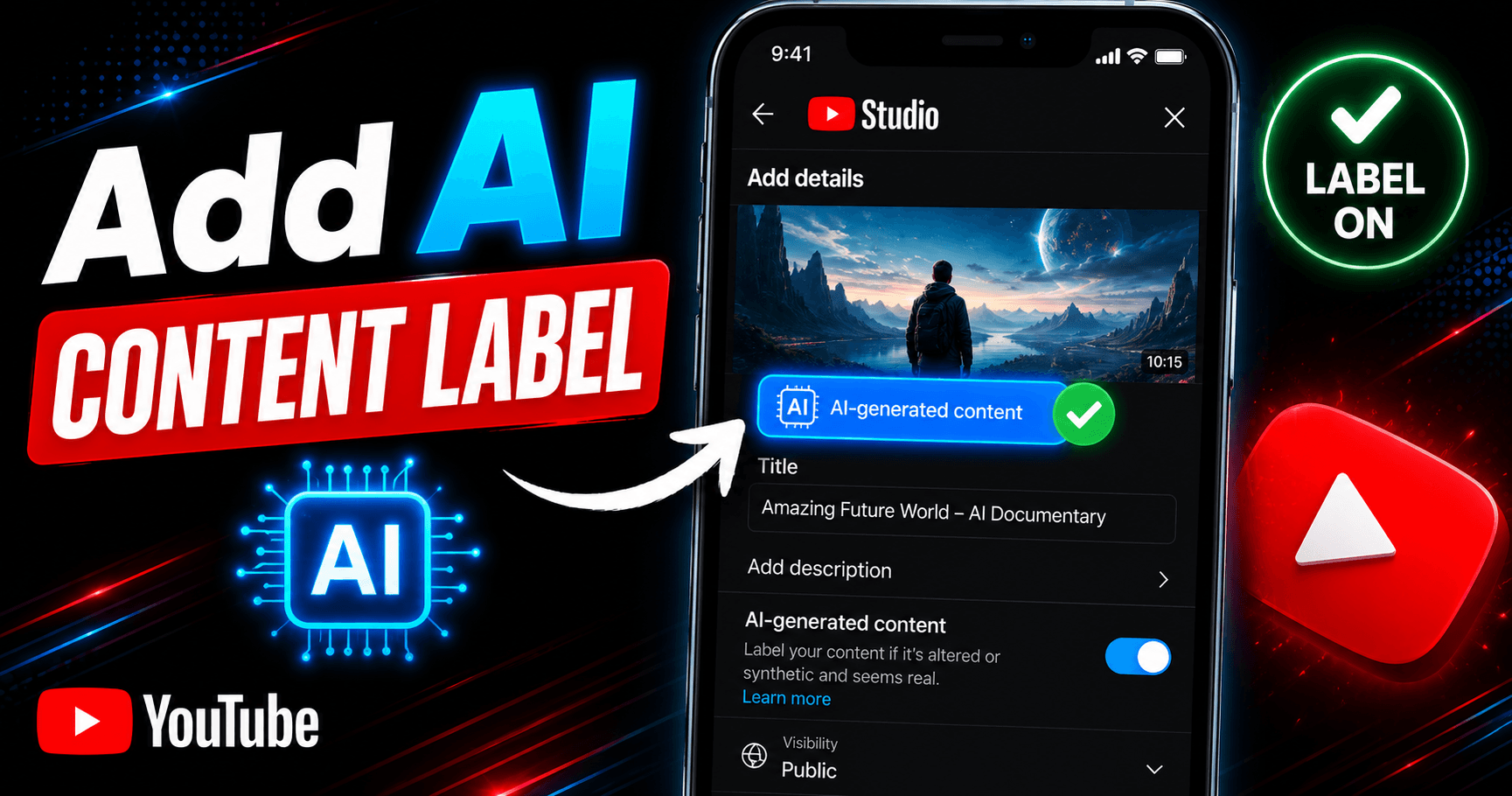 How to Add an AI Content Label on YouTube